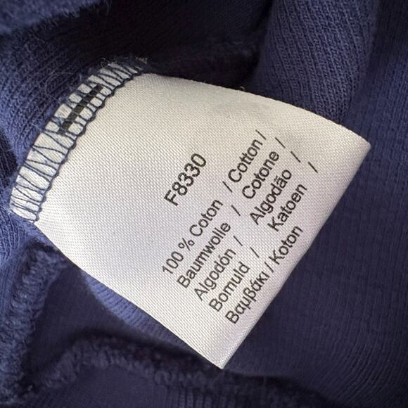 Lacoste Navy Blue 100% Cotton Half Zip Sweatshirt Pullover Size 4 Casual Preppy - Picture 5 of 8